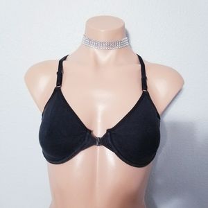 Victoria's Secret front snap black bra 36C
